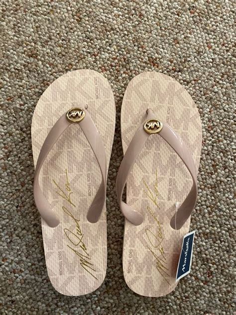 michael kors womens flip flops|Michael Kors flip flops marshalls.